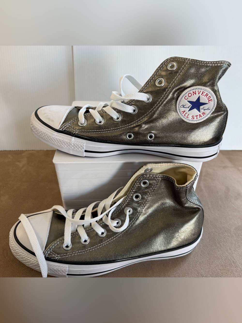 Converse Metallic Silver Low-Top Sneakers